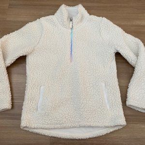 DSG GIRLS DECORATIVE ZIPPERED SHERPA PULLOVER